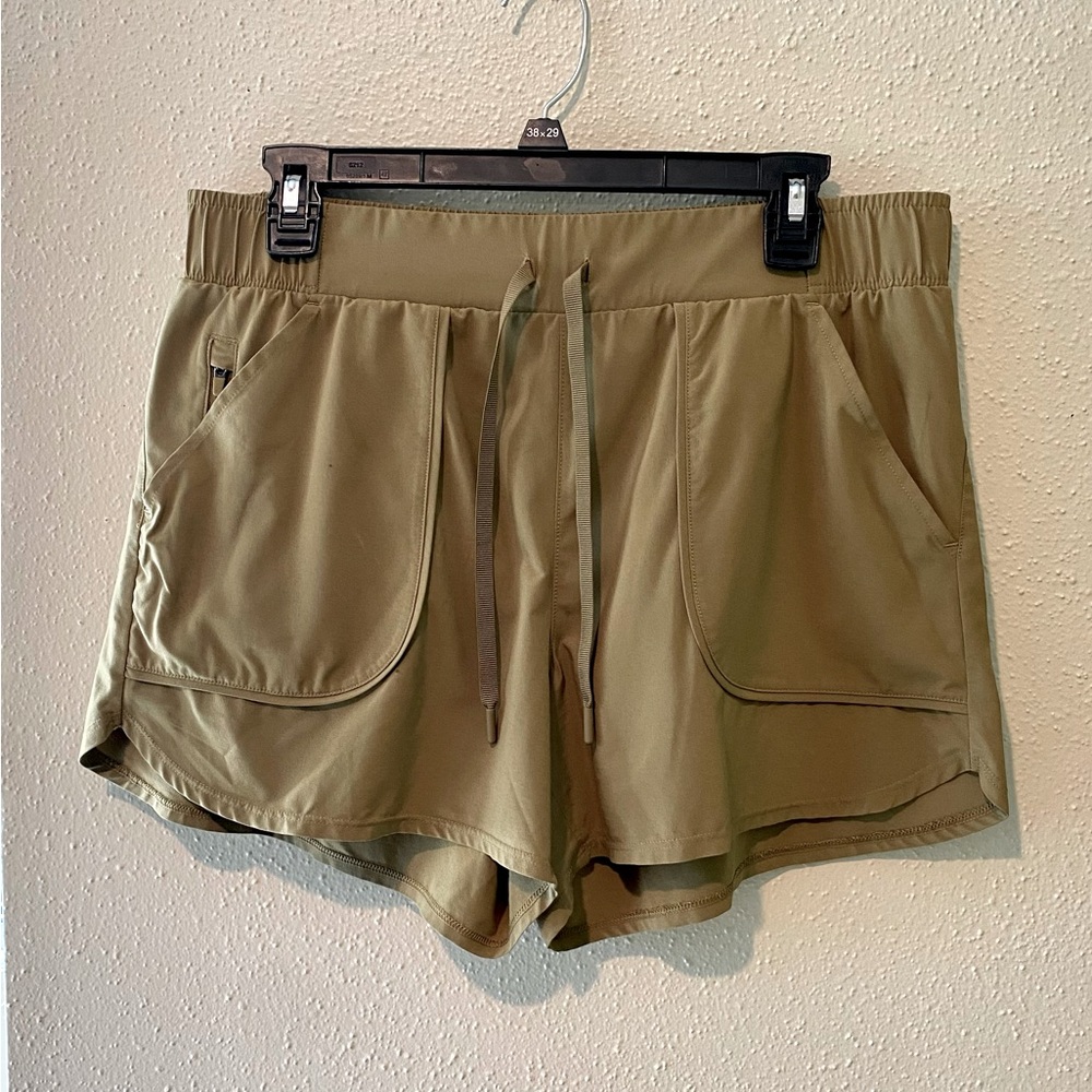 Olive All in Motion Athletic Shorts with Four Pockets